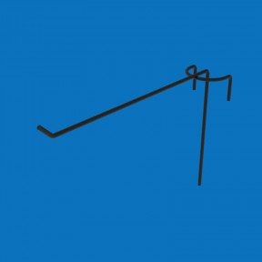 Крючок одинарный на торговую сетку 150 мм D3 мм, черный