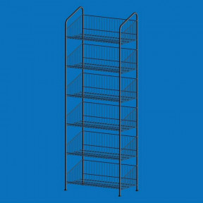 Стеллаж сетчатый бытовой с корзинами Хозяйка, черный