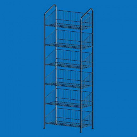 Стеллаж сетчатый бытовой с корзинами Хозяйка, черный