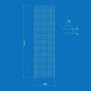 Перфорированный лист для инструментов 29x100 см, черный