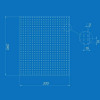 Перфорированный лист для инструментов 33x39 см, черный