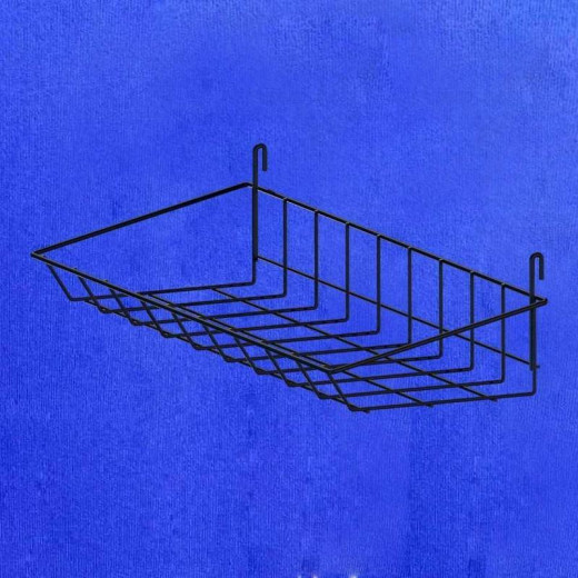 Корзина - полка навесная на сетку 50х15, черная