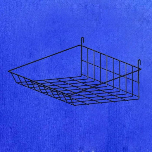 Корзина - полка навесная на сетку 50х25, черная