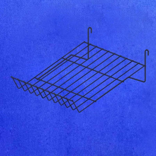 Полка металлическая наклонная 50 мм для сетки, угол наклона 30, черная