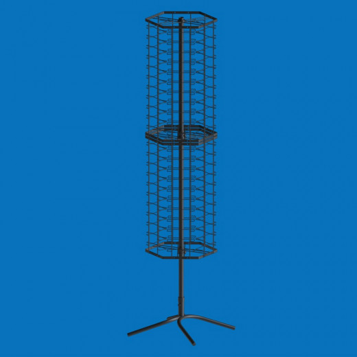 Стойка для очков напольная вращающаяся (132 кармана), черная