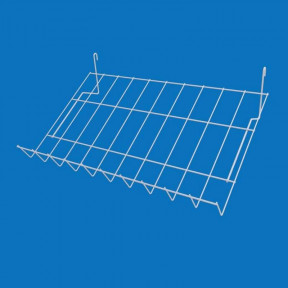 Полка металлическая наклонная 50 мм для сетки, угол наклона 30