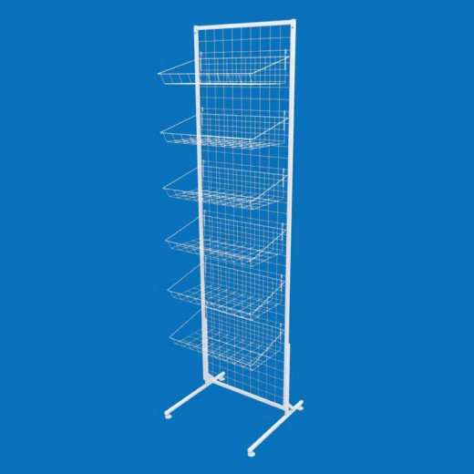 Торговая сетка-стойка 50х180 с корзинами 50х25