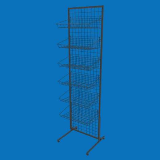 Торговая сетка-стойка 50х180 с корзинами 50х25, черная