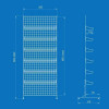 Торговая сетка-стойка 75х180 с корзинами 15х75, черная