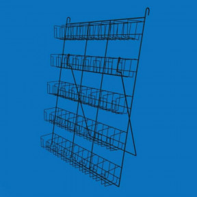 Стойка под семена 5 полок (35 карманов), черная