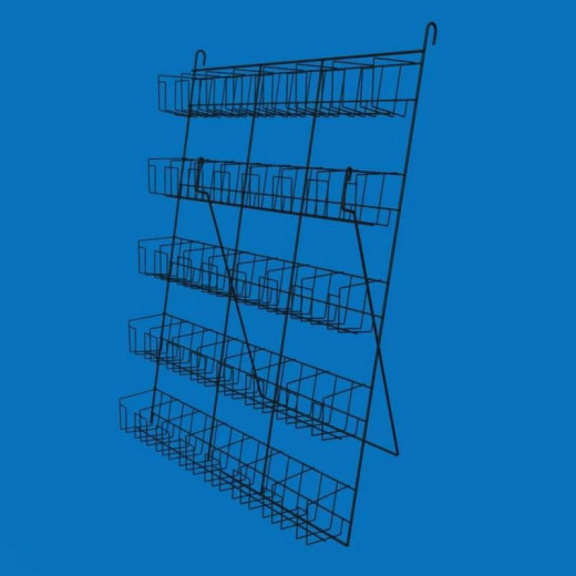 Стойка под семена 5 полок (35 карманов), черная