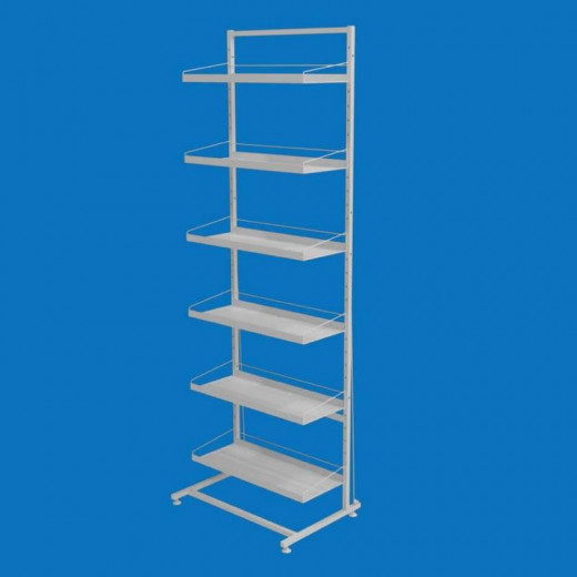 Стелаж торговий з листовими полицями 6 шт. Ева