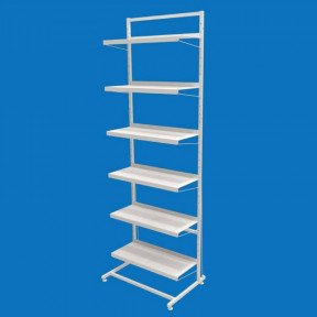 Стелаж торговий з листовими полицями 6 шт. Ева