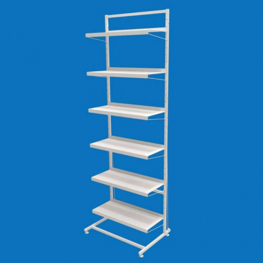 Стелаж торговий з листовими полицями 6 шт. Ева