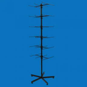 Торгова стійка під пакети з гачками, чорна