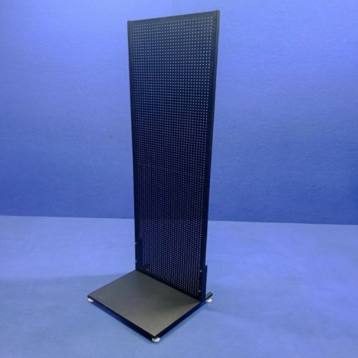 Стойка торговая перфорированная 50х185, на подиуме, черная