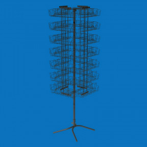 Поворотна підлогова стійка для насіння на 112 відділень, чорна